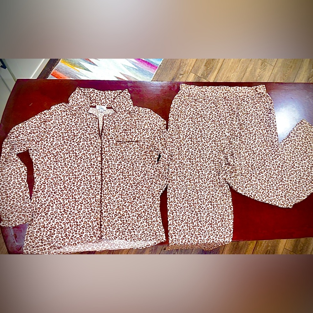 Kim Rogers Leopard Print Pajama Set
